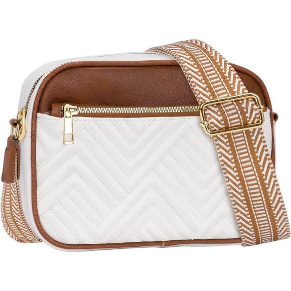 Accessories - Women’s Quilted Crossbody Bag PU Leather Small Camera Purse Travel Work